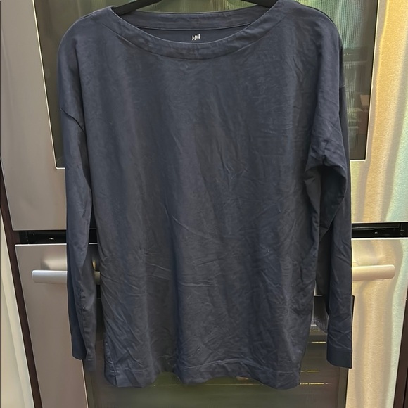 J. Jill Blue Long Sleeve Tee Soft Cotton Crewneck - Picture 1 of 3